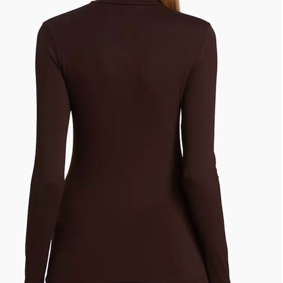 H&M A Luxurious Soft Sheen Finish Soft Touch Silky Fitted Turtleneck Top - Picture 5 of 14